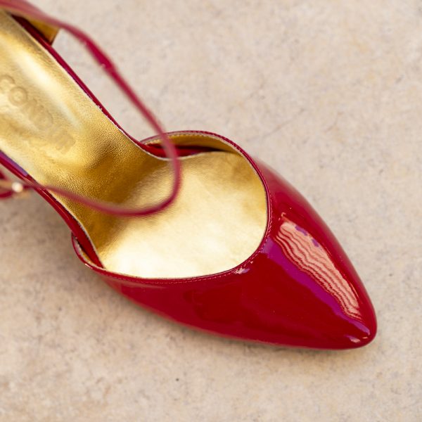 Pantofi Dama din Piele Naturala Renata Red Love - imagine 3