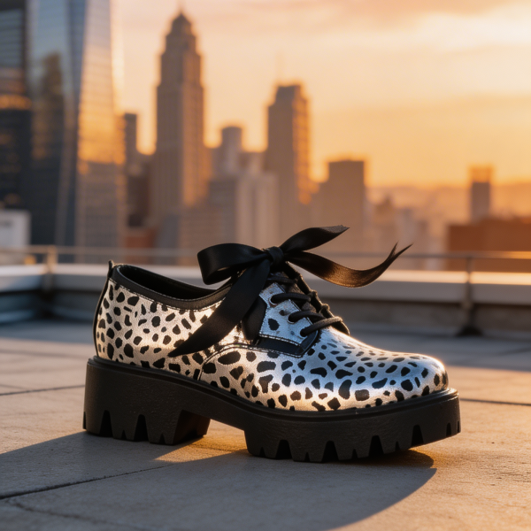 Pantofi Dama Cu Siret Renate Argento - imagine 2