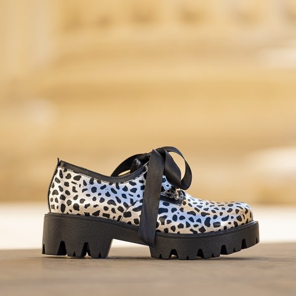 Pantofi Dama Cu Siret Renate Argento - imagine 5