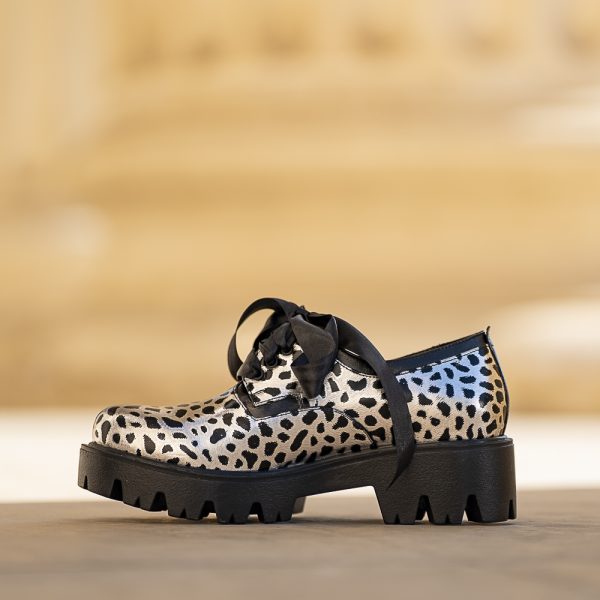 Pantofi Dama Cu Siret Renate Argento - imagine 4