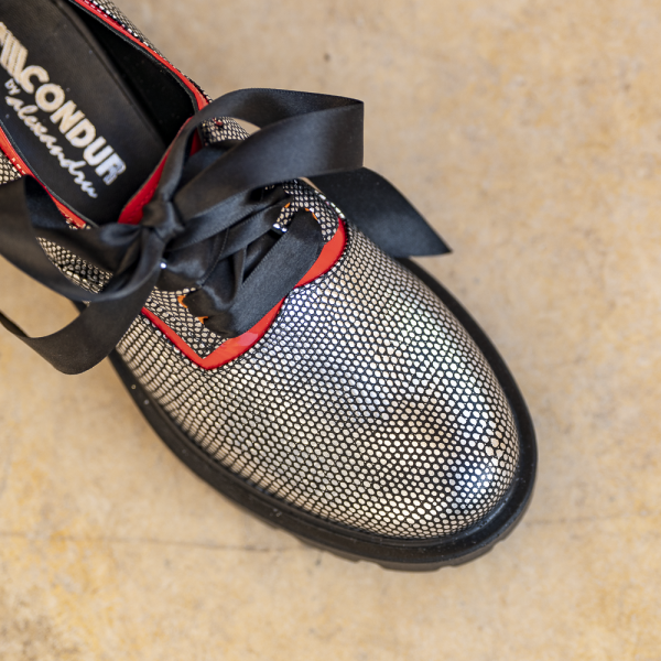 Pantofi Dama Cu Siret Renate Red Power - imagine 3