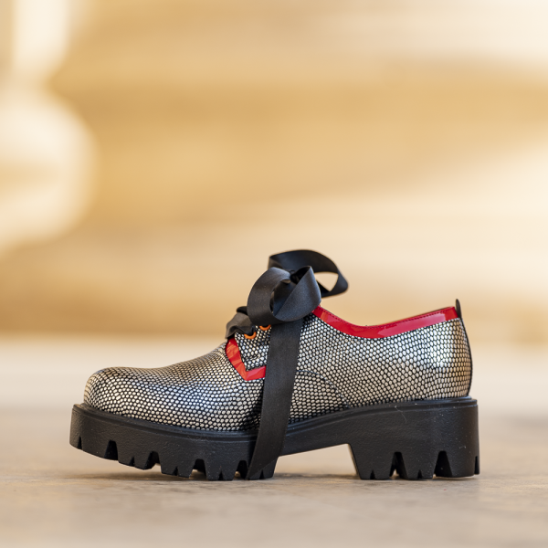 Pantofi Dama Cu Siret Renate Red Power - imagine 2