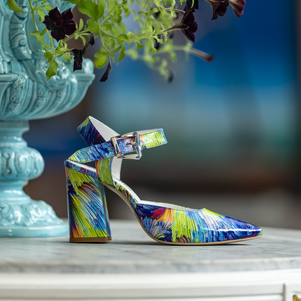 Pantofi Dama Cu Toc Gros Jolie Blue Magic CONDUR by alexandru 1