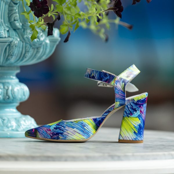 Pantofi Dama Cu Toc Gros Jolie Blue Magic CONDUR by alexandru 3