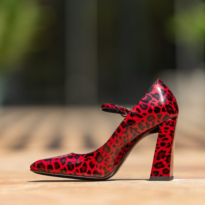 Pantofi Dama Cu Toc Gros Margot Red CONDUR by alexandru 4
