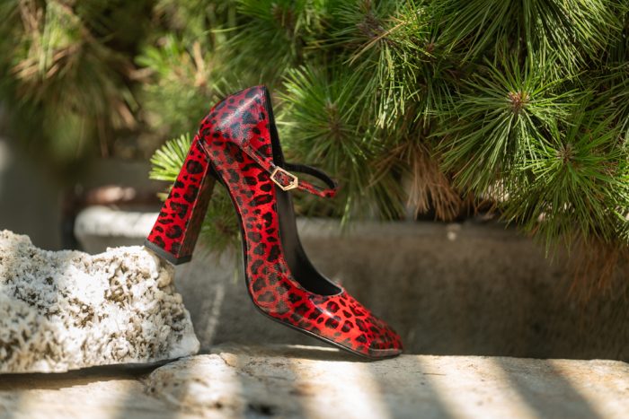 Pantofi Dama Cu Toc Gros Margot Red CONDUR by alexandru 5