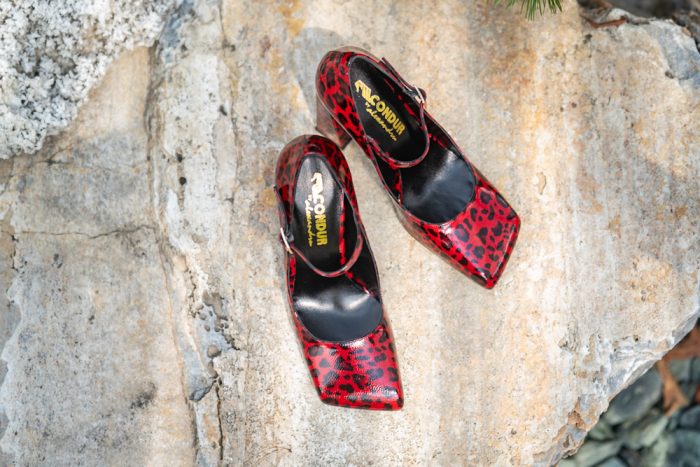 Pantofi Dama Cu Toc Gros Margot Red CONDUR by alexandru 6