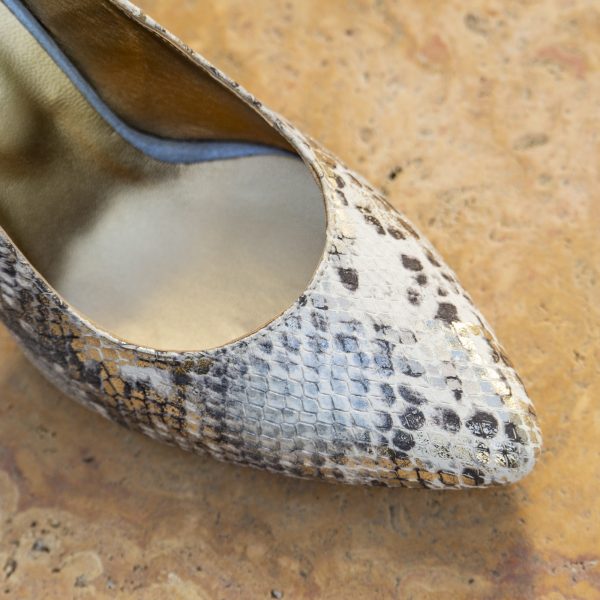 Pantofi Stiletto Adele Print Gold CONDUR by alexandru 2