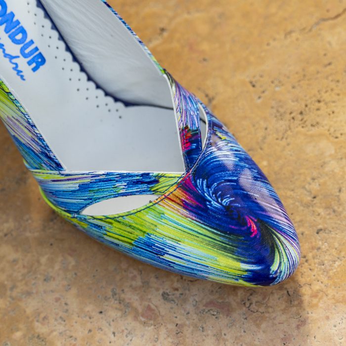 Pantofi Dama cu Toc Gros Aisha Blue Magic CONDUR by alexandru 2