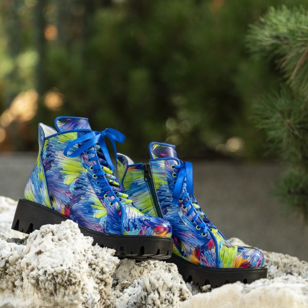 Ghete Dama din Piele Naturala Soren Blue Magic - imagine 4
