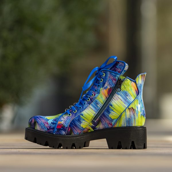Ghete Dama din Piele Naturala Soren Blue Magic - imagine 3
