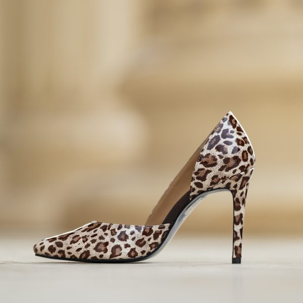 Pantofi Stiletto Aime Beige Sauvage - imagine 2