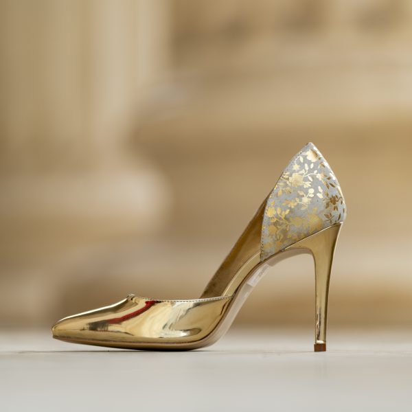 Pantofi Stiletto Aime Golden Flower - imagine 4