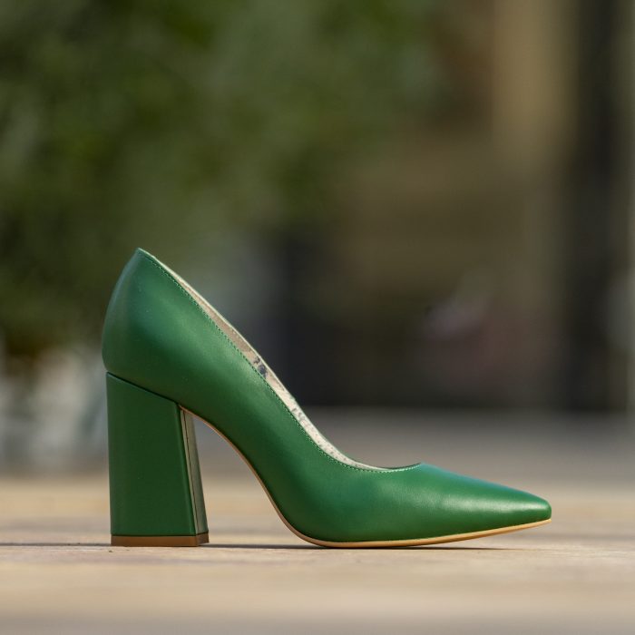 1710 green (2) Pantofi Dama cu Toc Gros Victoria Green