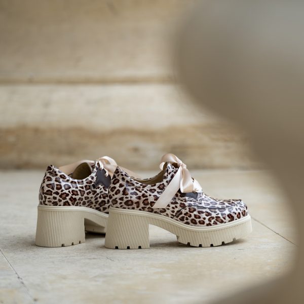 Pantofi Dama Cu Talpa Groasa Amani Beige Sauvage - imagine 4