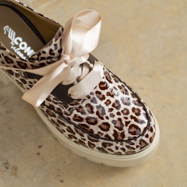 Pantofi Dama Cu Talpa Groasa Amani Beige Sauvage - imagine 2