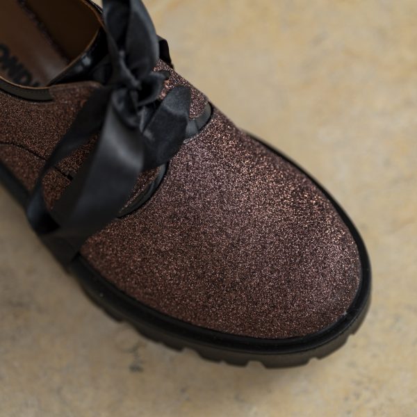Pantofi Dama cu Siret Renate Bronzo - imagine 3