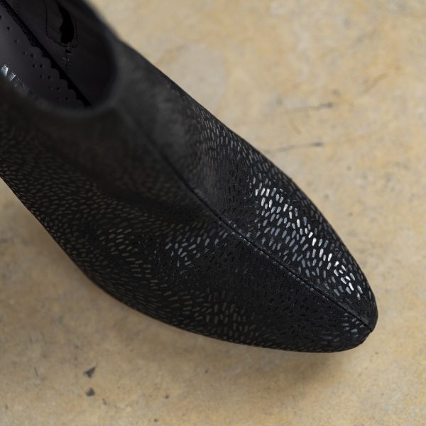 Botine Dama din Piele Naturala Jacqueline Black Cat - imagine 3