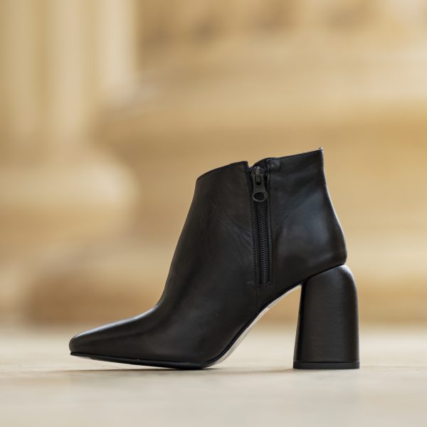 Botine Dama din Piele Naturala Jacqueline Noire - imagine 2