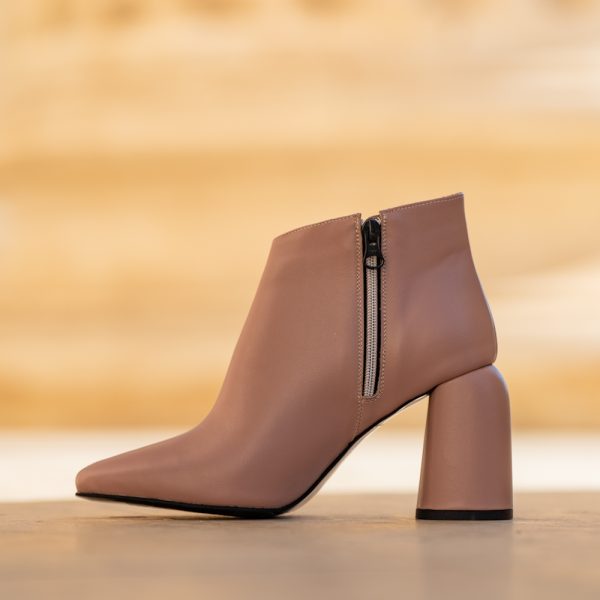 Botine Dama din Piele Naturala Jacqueline Nude - imagine 2