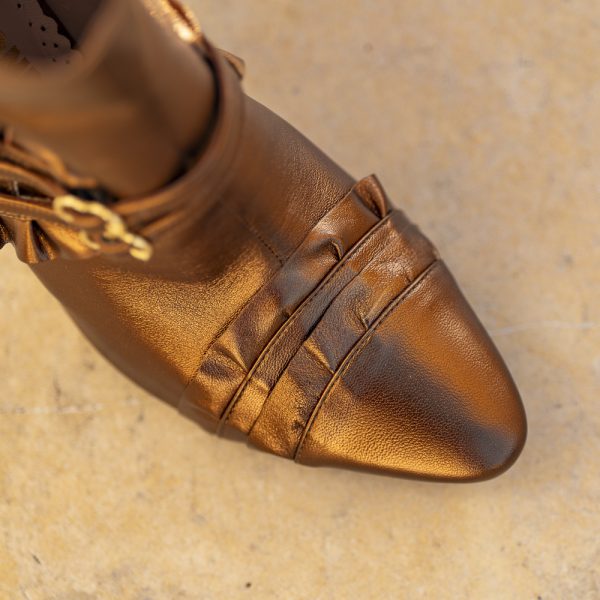 Botine Dama din Piele Naturala Dakota Bronzo - imagine 2