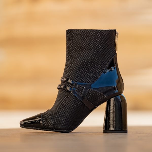 Botine Dama din Piele Naturala Dakota Black - imagine 2