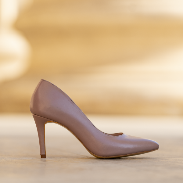Pantofi Stiletto Adele Cappuccino - imagine 1
