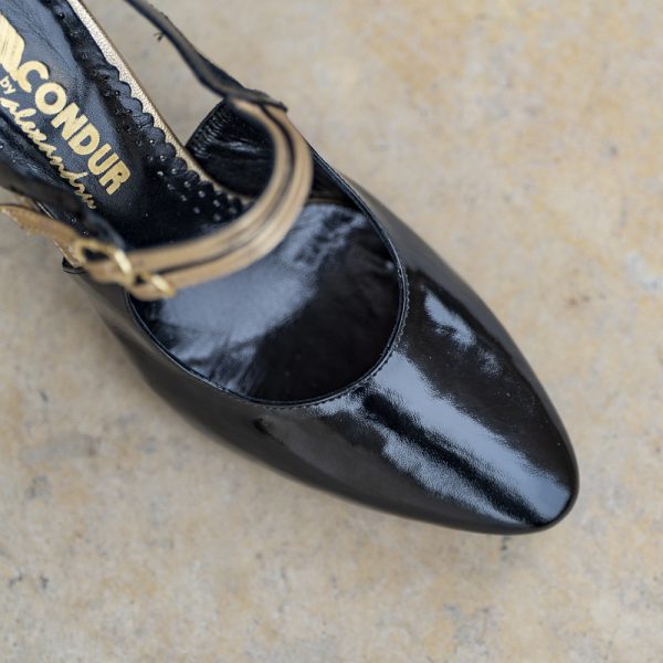 Pantofi Dama Cu Toc Gros Fantasy Dantela - imagine 7
