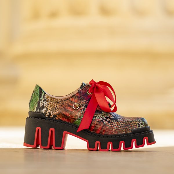 Pantofi Dama Cu Talpa Groasa Amani Colorful - imagine 4