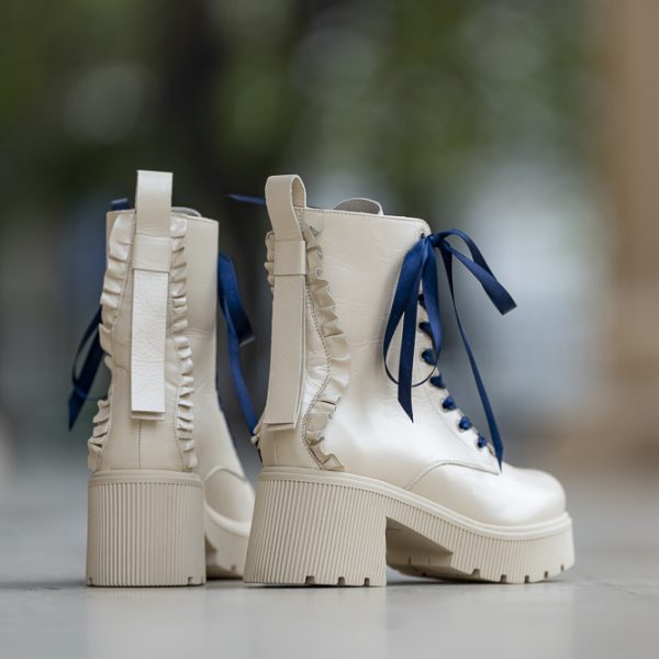 Ghete Dama din Piele Naturala Ava Pearl - imagine 6