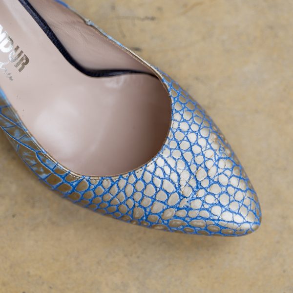Pantofi Stiletto Adele Blue Sidef - imagine 2