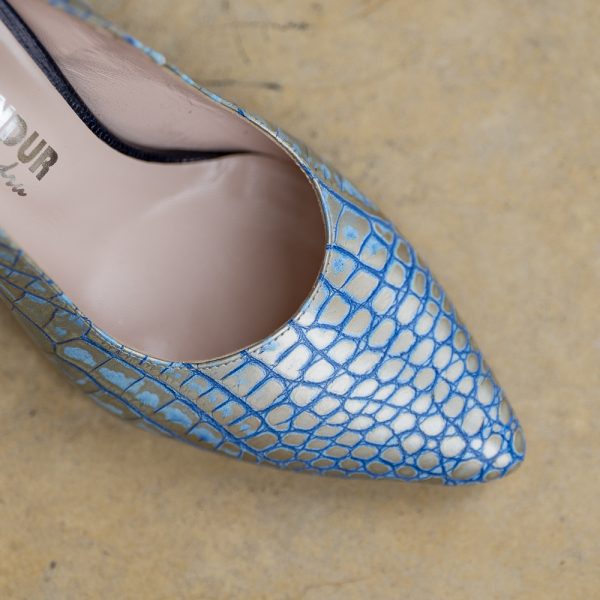 Pantofi Dama cu Toc Gros Victoria Blue Sidef - imagine 3