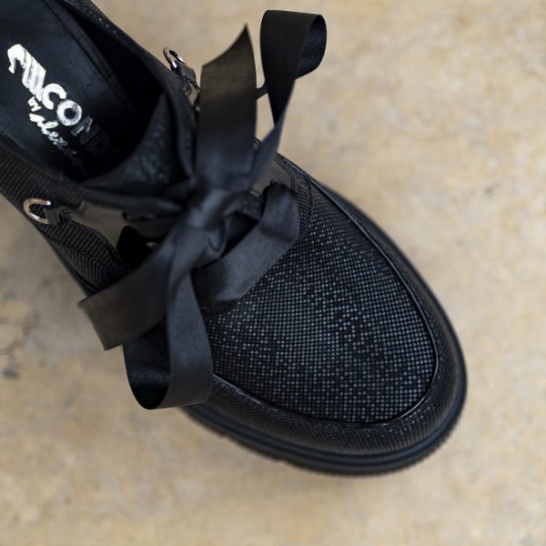 Pantofi Dama Cu Talpa Groasa Amani Black Dots - imagine 4