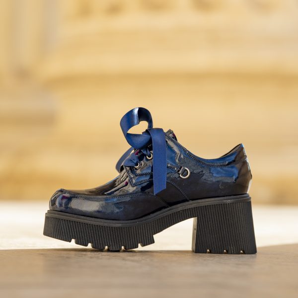 Pantofi Dama Cu Talpa Groasa Amani Blue - imagine 2