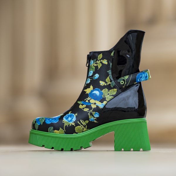 Ghete Dama din Piele Naturala Leila Vert - imagine 5