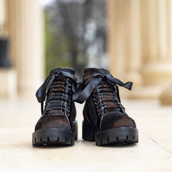 Ghete Dama din Piele Naturala Soren Brown - imagine 5