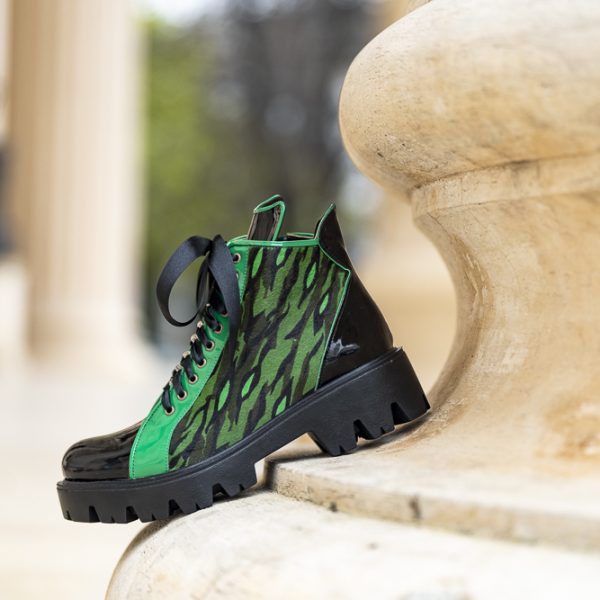 Ghete Dama din Piele Naturala Soren Vert - imagine 5