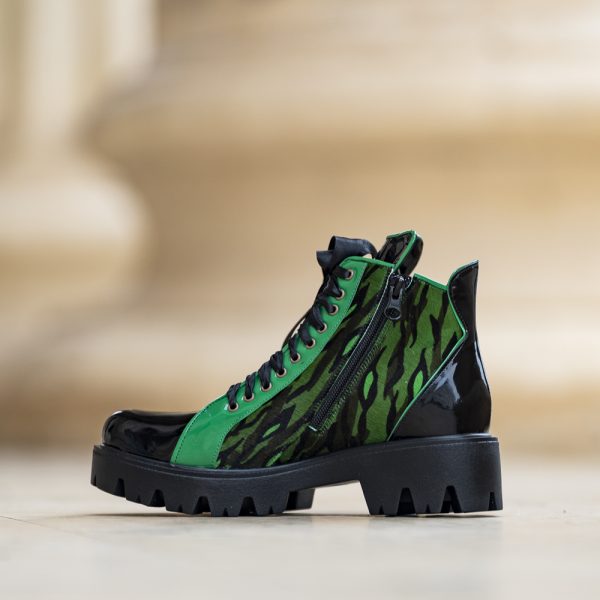 Ghete Dama din Piele Naturala Soren Vert - imagine 4