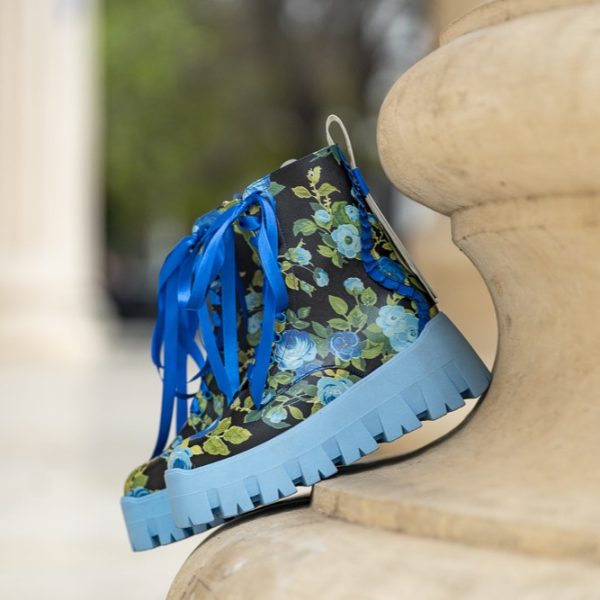 Ghete Dama din Piele Naturala Ava Blue - imagine 4