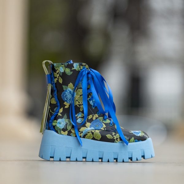 Ghete Dama din Piele Naturala Ava Blue - imagine 5