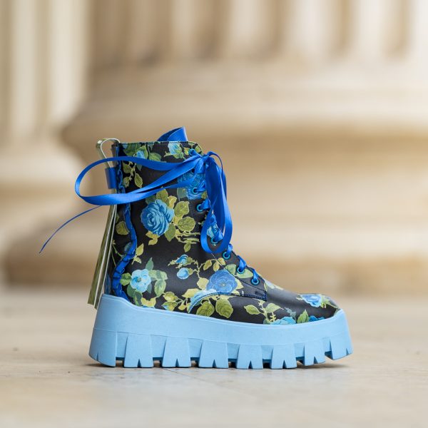 Ghete Dama din Piele Naturala Ava Blue - imagine 3