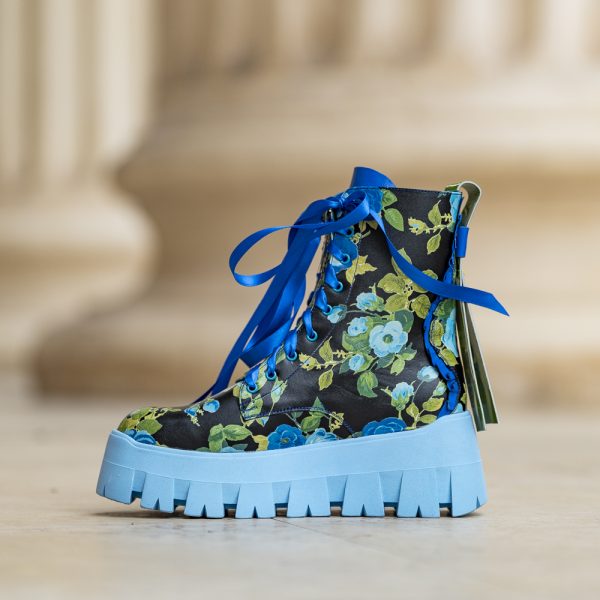 Ghete Dama din Piele Naturala Ava Blue - imagine 2