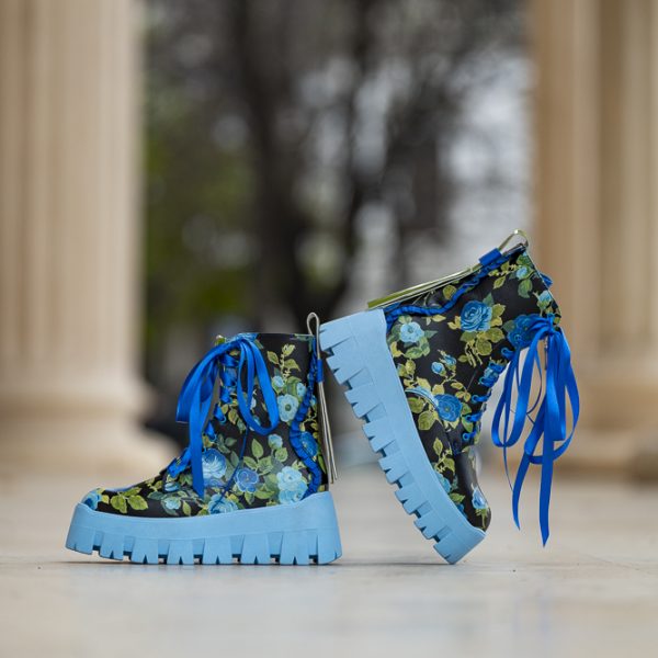 Ghete Dama din Piele Naturala Ava Blue - imagine 6