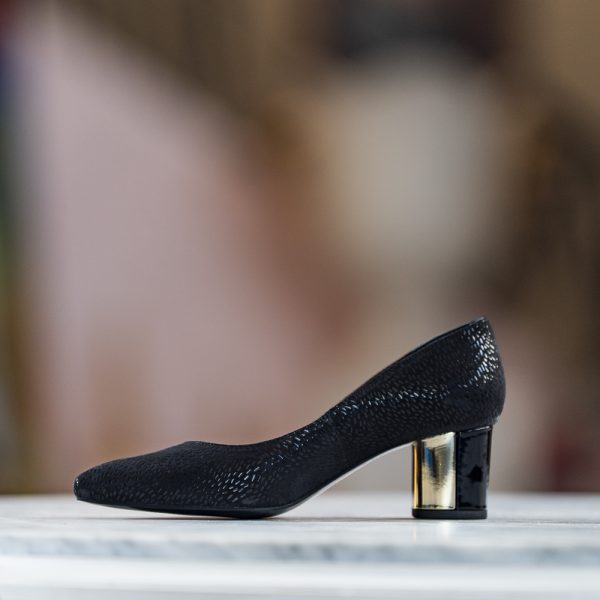Pantofi Dama cu Toc Gros Chaterine Black Cat - imagine 2