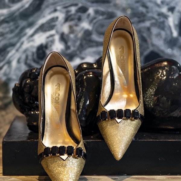 Pantofi Dama Toc Clepsidra Marta Gold - imagine 2