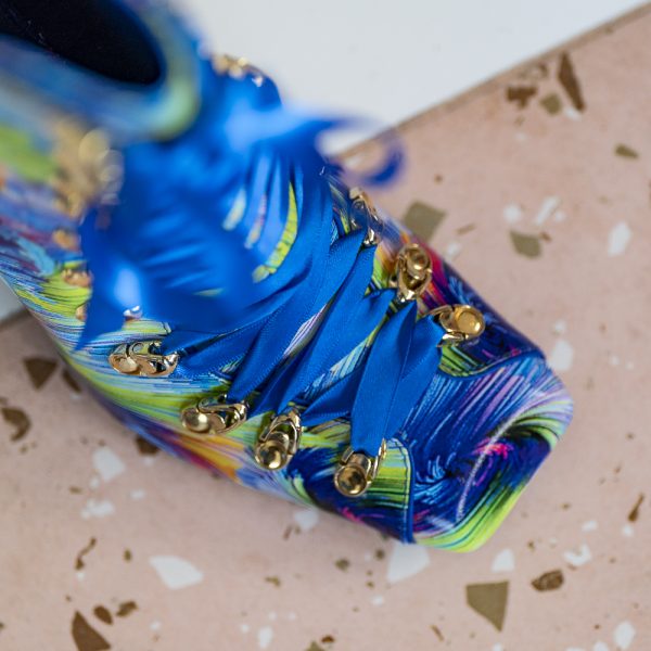 Ghete din Piele Naturala Angelina Magic Blue - imagine 4