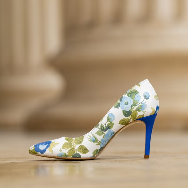 Pantofi Stiletto Adele Blue Flower - imagine 2