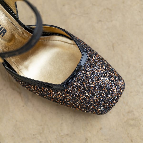 Pantofi Dama Cu Toc Gros Baccarat Bronzo - imagine 3