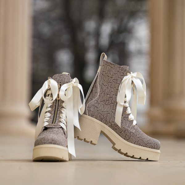 Ghete Dama din Piele Naturala Ava Camel - imagine 5