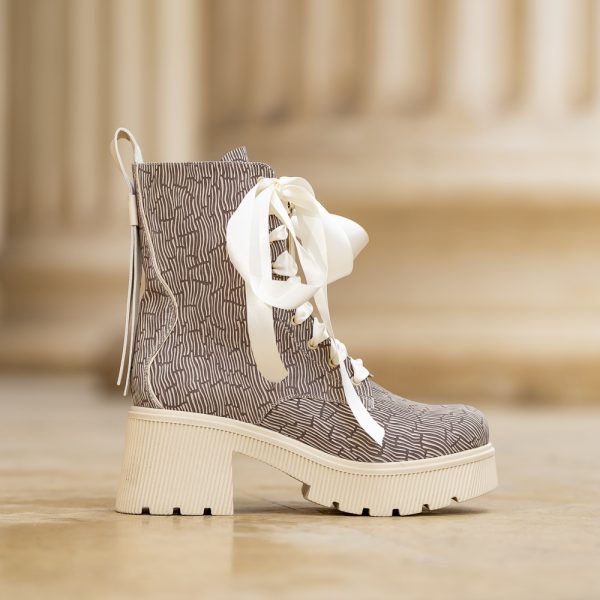 Ghete Dama din Piele Naturala Ava Camel - imagine 3